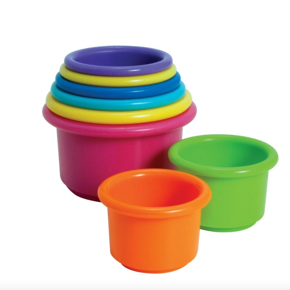 5/$20 - The First Years Stack & Count Cups, Toddler Stacking Cup Toys, 8 Pieces